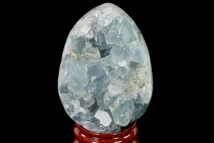 Crystal Filled Celestine (Celestite) Egg Geode - Madagascar #140289